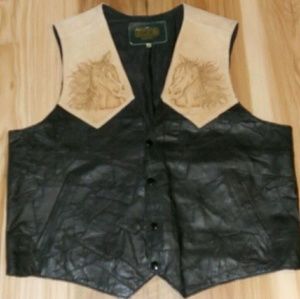 Creaciones Alex Vest Leather Men's size 44 Black l